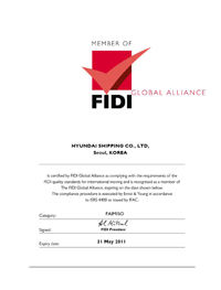 FIDI-FAIM ISO의 의미